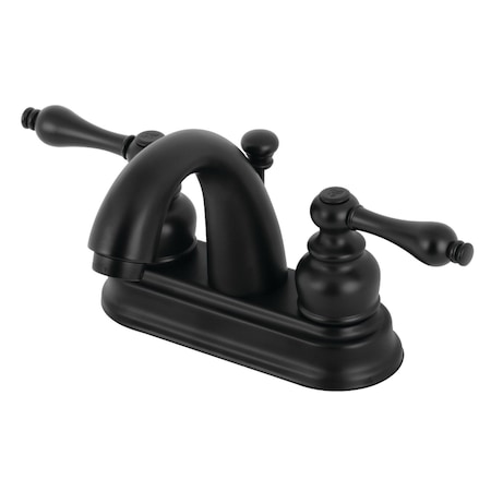 Kingston Brass KB5610AL Restoration 4" Centerset Bathroom Faucet, Matte Black KB5610AL